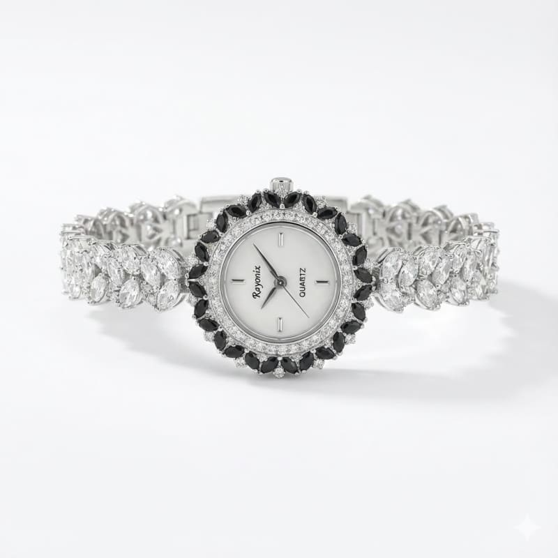 Aradhya925 Pure Silver925 Black round shape Analog watch