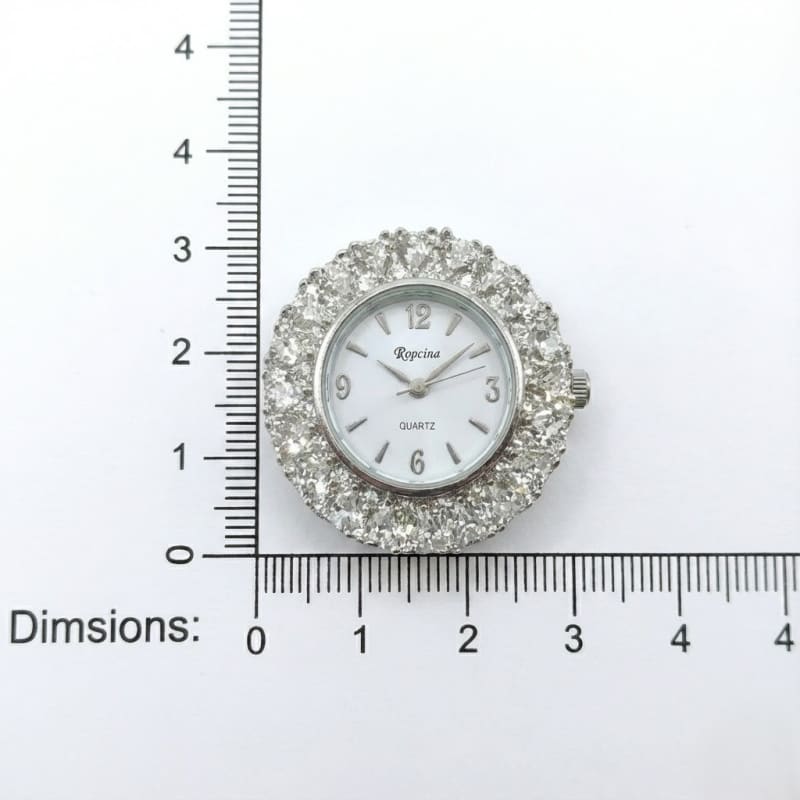 Aradhya925 Round Designer Stone Analog Watch For Women's Silver925