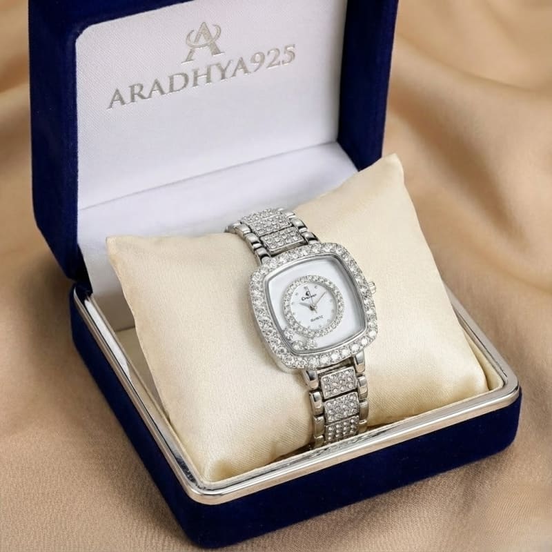 Aradhya925 Unique Design Stone Movement Analog watch