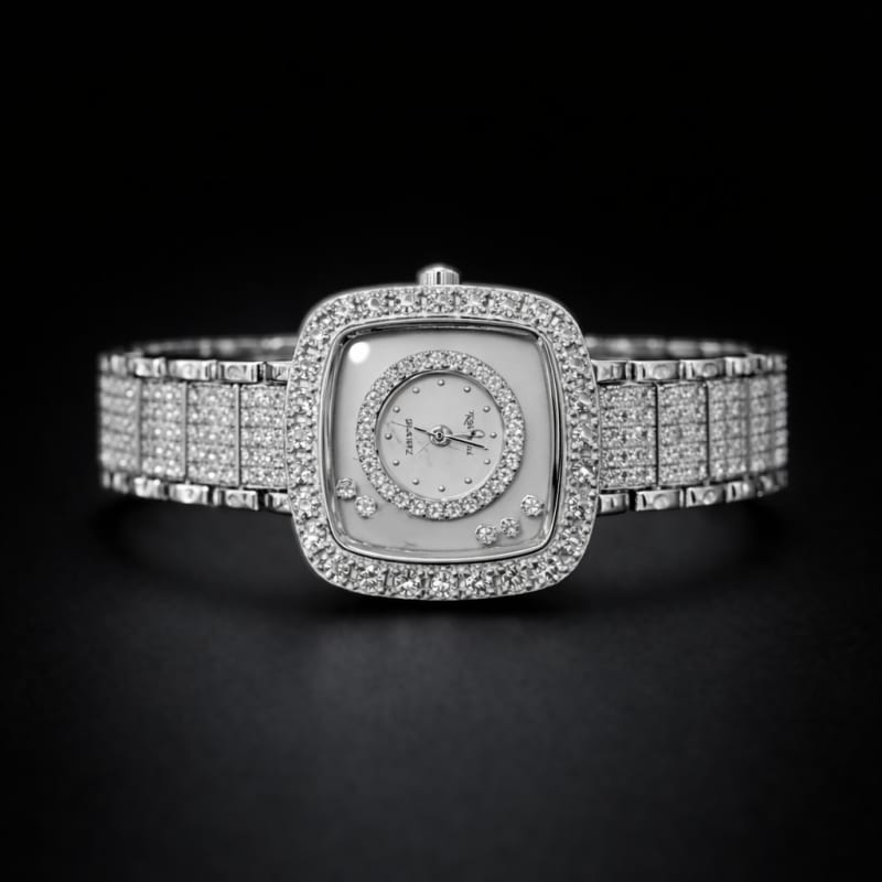 Aradhya925 Unique Design Stone Movement Analog watch
