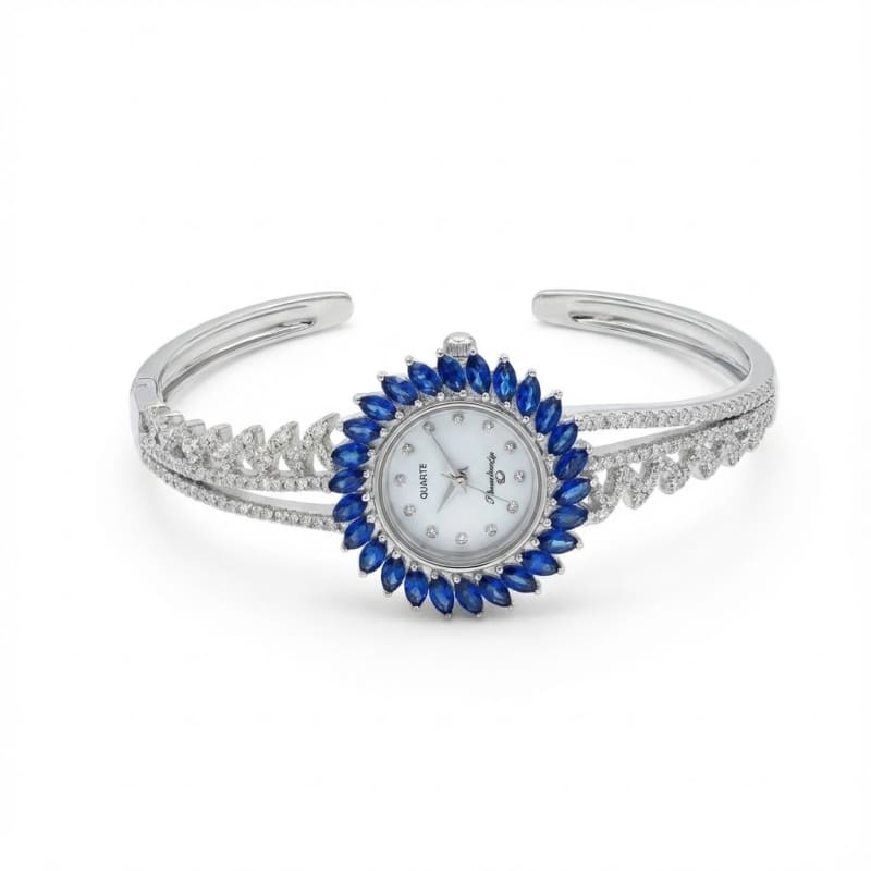 Aradhya925 Blue Stone Designer Analog Silver925 Women's watch