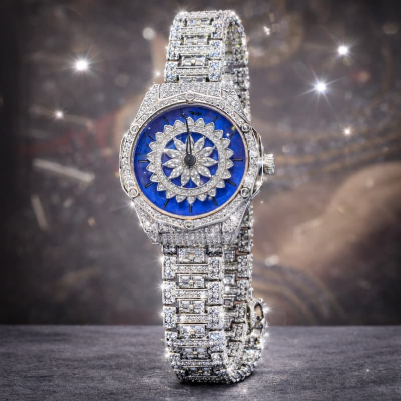 Aradhya925 Men's Round Shape Spin Dialer Watch