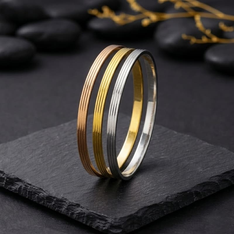 Aradhya925 Women's Multicolor Bangle silver925 (Pack Of 2)