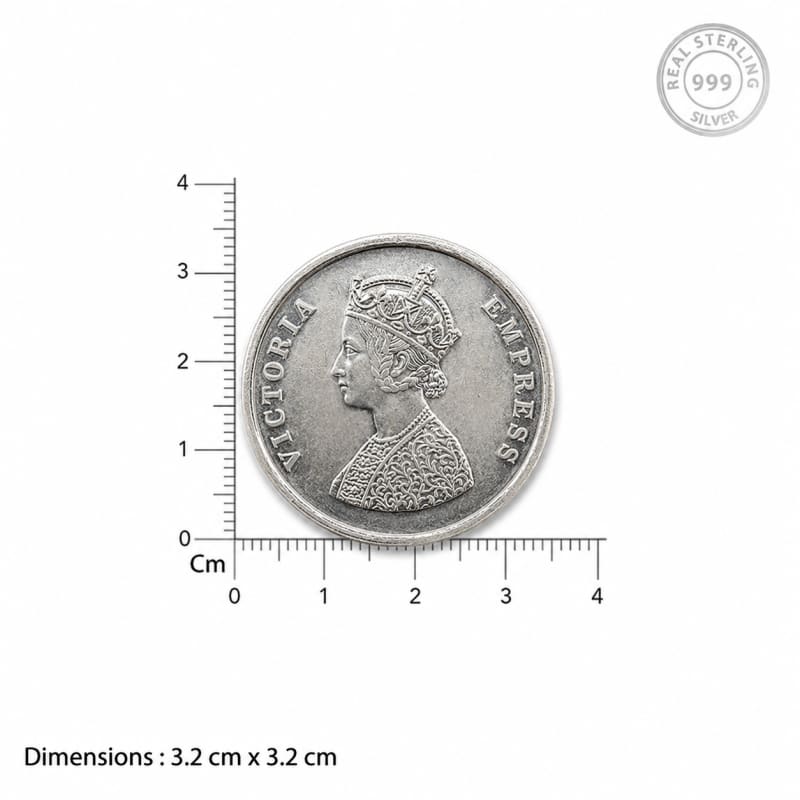 Aradhya925 10Grma Pure Silver King Victoria Coin