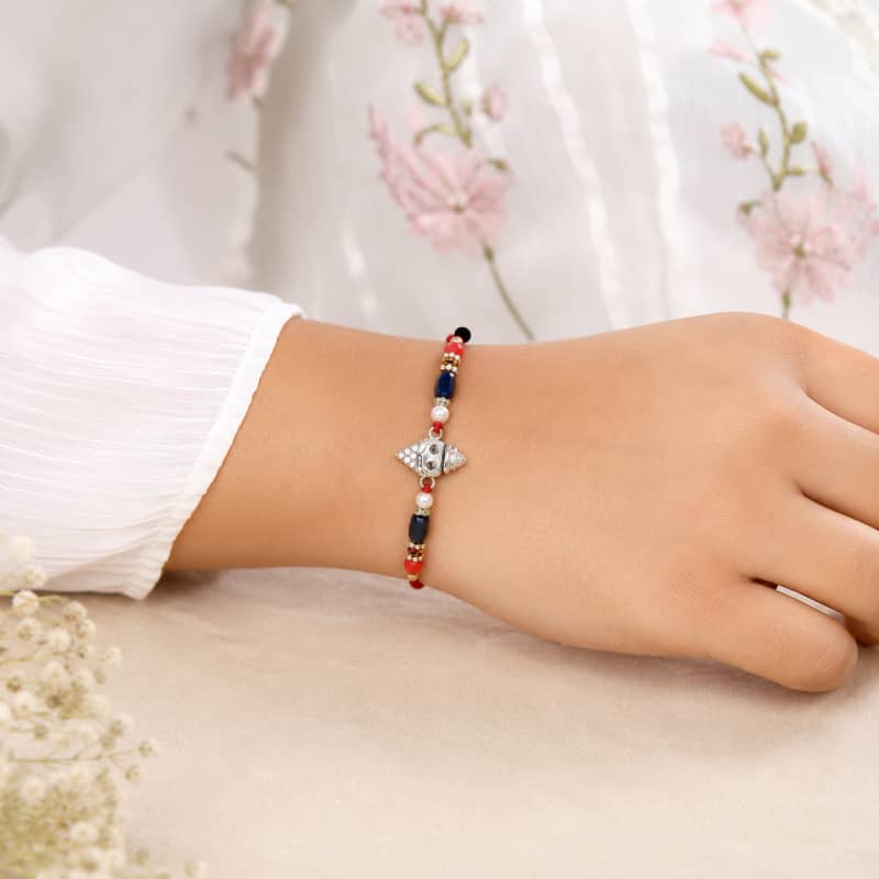 Aradhya925 Lord Ganesha Silver 925 Rakhi