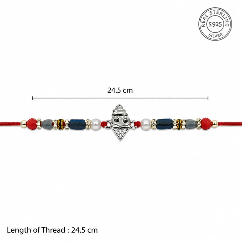 Aradhya925 Lord Ganesha Silver 925 Rakhi