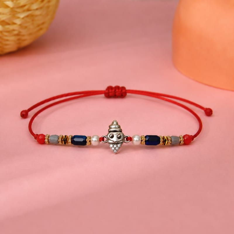 Aradhya925 Lord Ganesha Silver 925 Rakhi