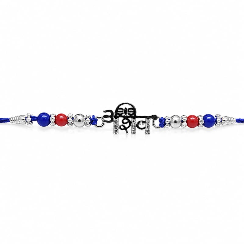 Aradhya925 Lord Shiva Silver Rakhi