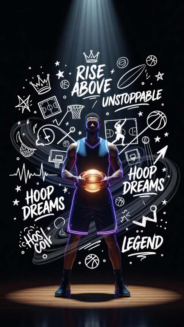 Rise Above Basketball Star — phone wallpaper