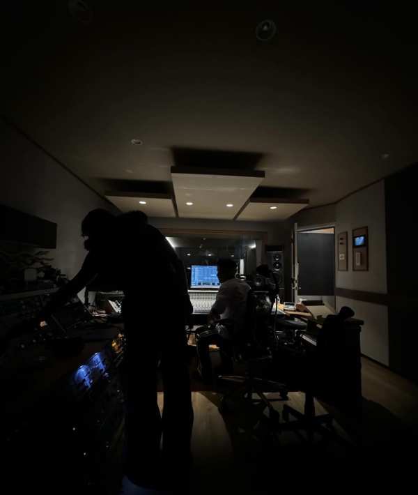 Dark Recording Studio Session — phone wallpaper