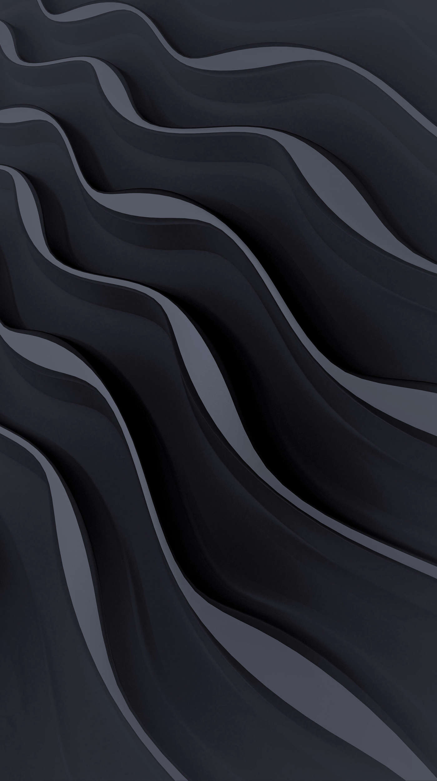 Sleek Dark Wavy Abstract Forms — phone wallpaper preview