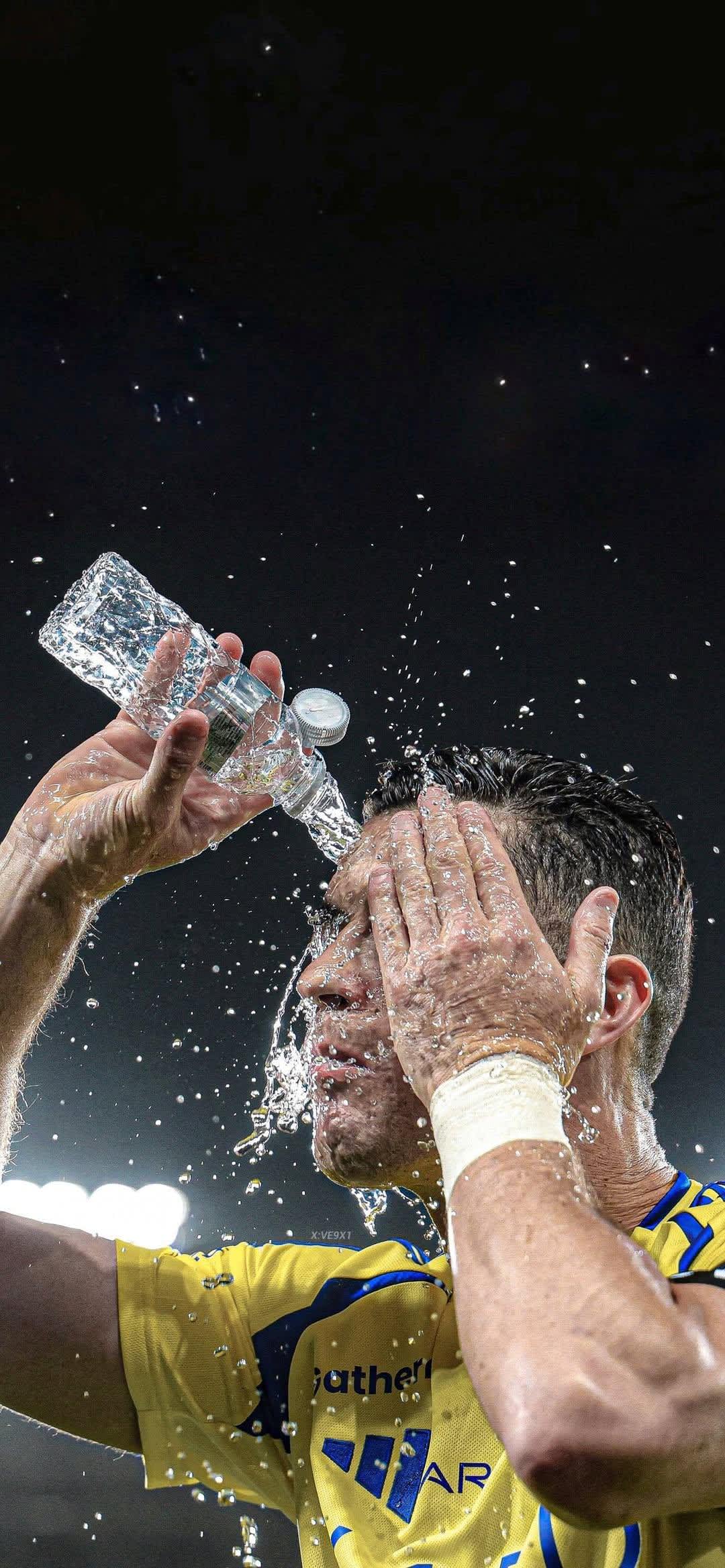 Athlete Cooling Down After Intense Match — phone wallpaper preview