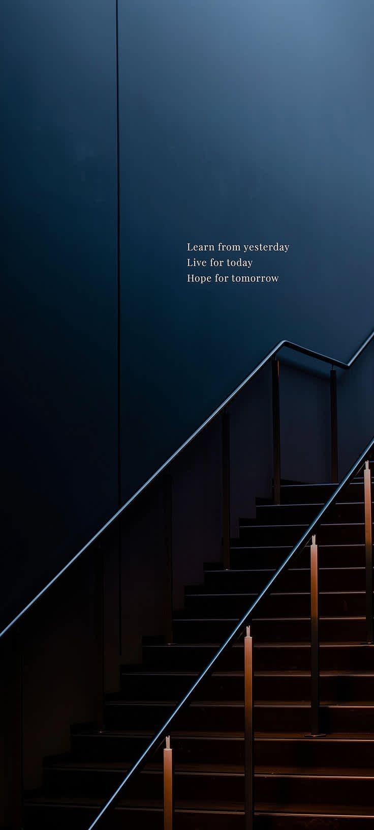 Learn Live Hope Dark Stairs — phone wallpaper preview
