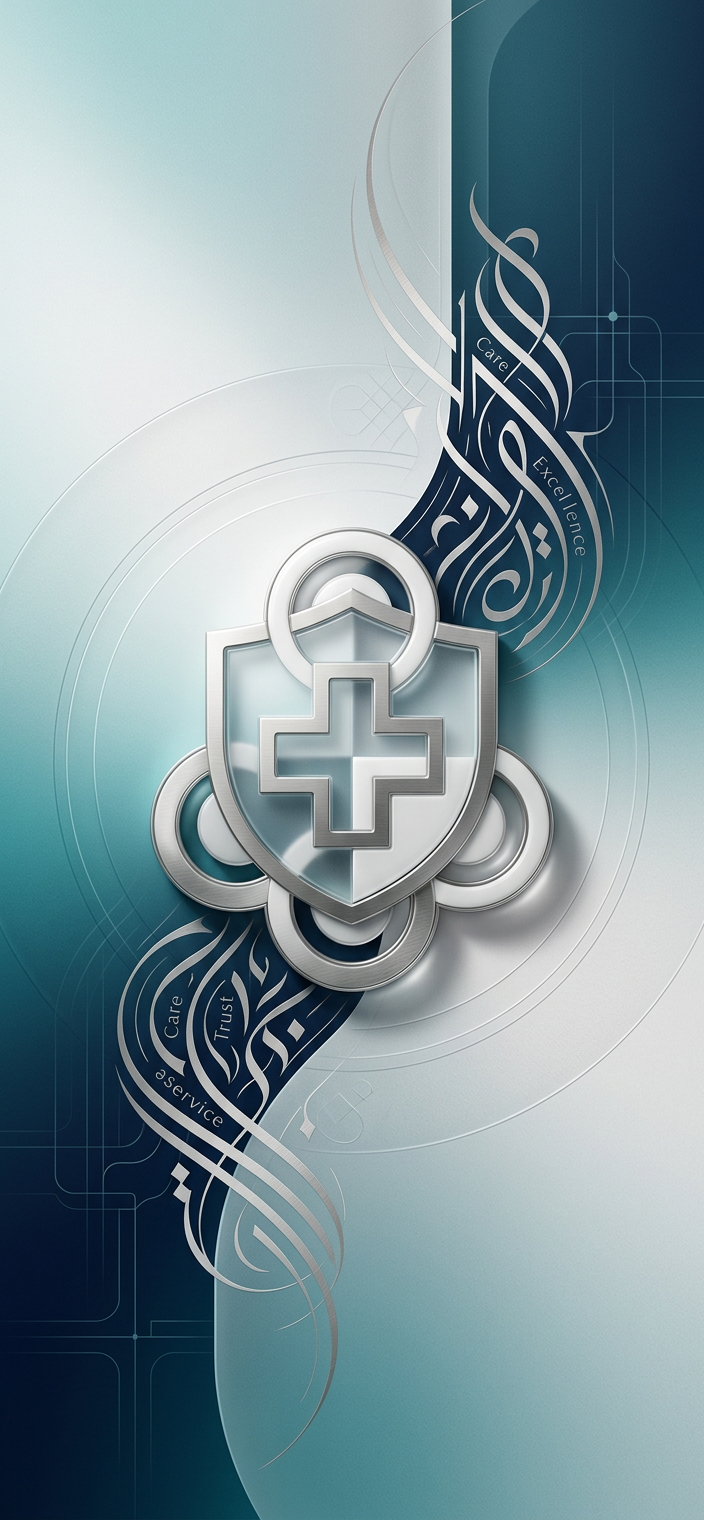 Healthcare Excellence Emblem — phone wallpaper preview
