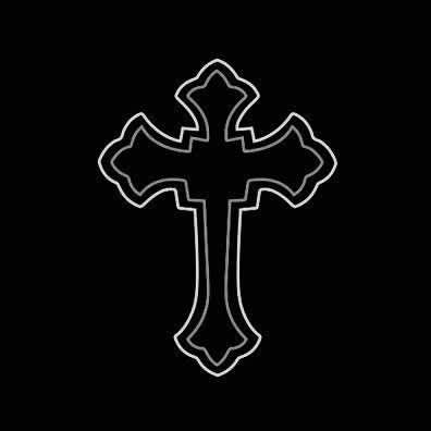 Elegant Ornate Cross Silhouette — tablet wallpaper