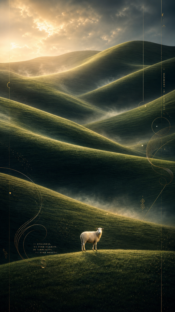 Golden Light on Serene Rolling Hills — phone wallpaper