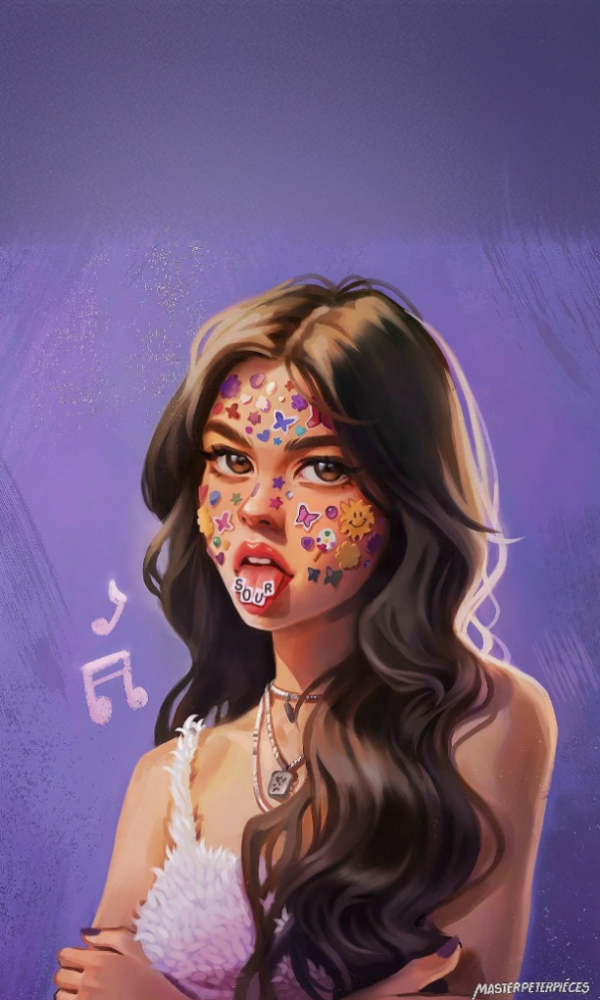 Olivia Rodrigo Sour Album Inspired Art — phone wallpaper