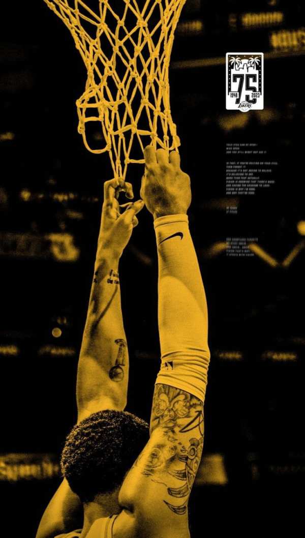 Lakers Golden Net Reach — phone wallpaper