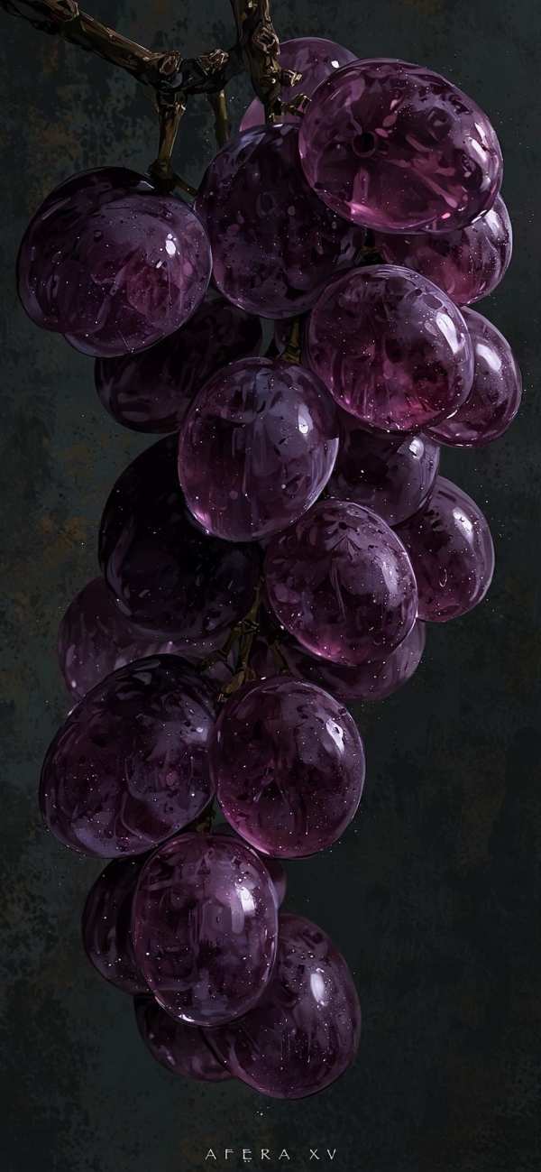 Lush Purple Grapes Cluster — phone wallpaper