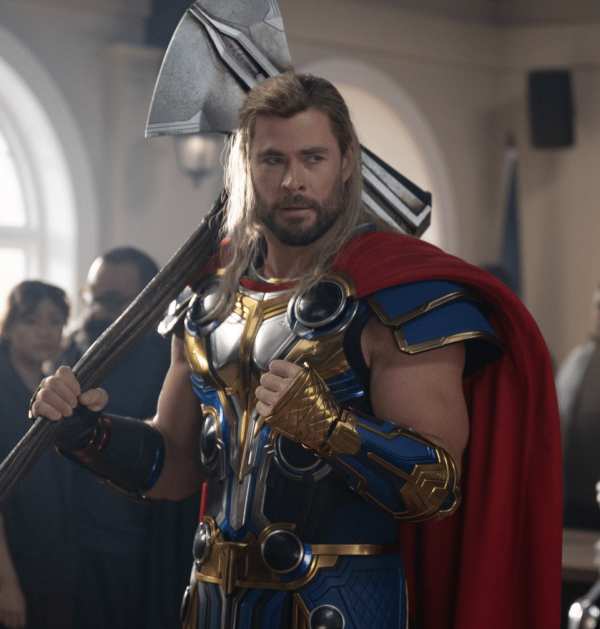 Mighty Thor Wielding Stormbreaker — phone wallpaper