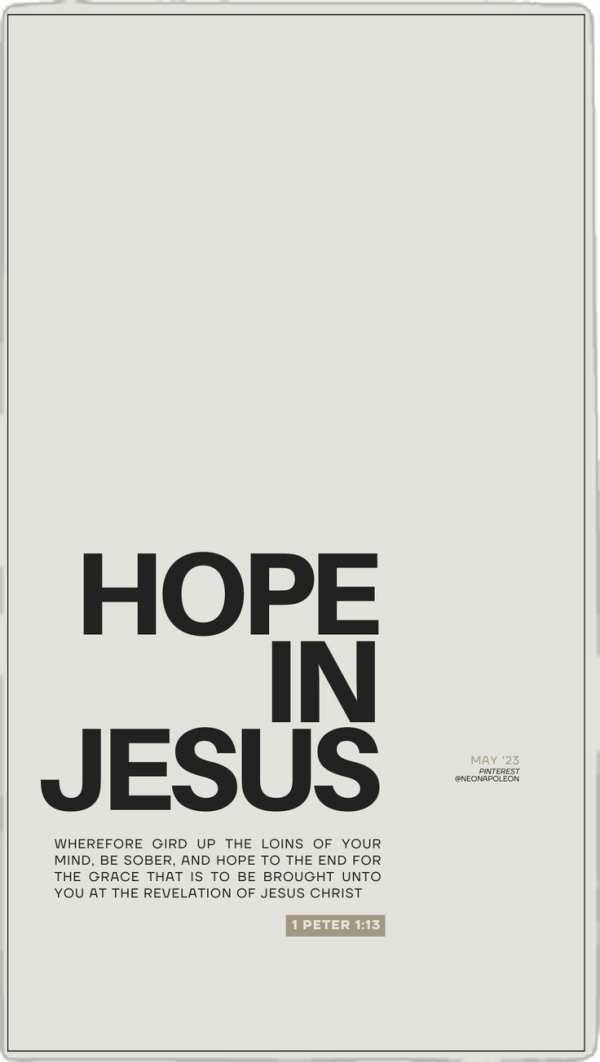 Hope in Jesus Scripture Minimalist — phone wallpaper