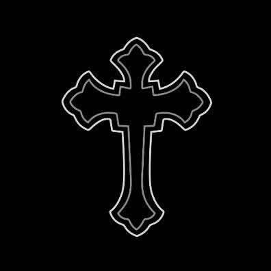 Elegant Ornate Cross Silhouette — tablet wallpaper preview