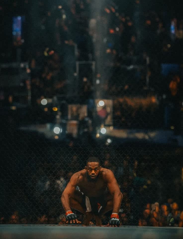Jon Jones Octagon Staredown — phone wallpaper preview