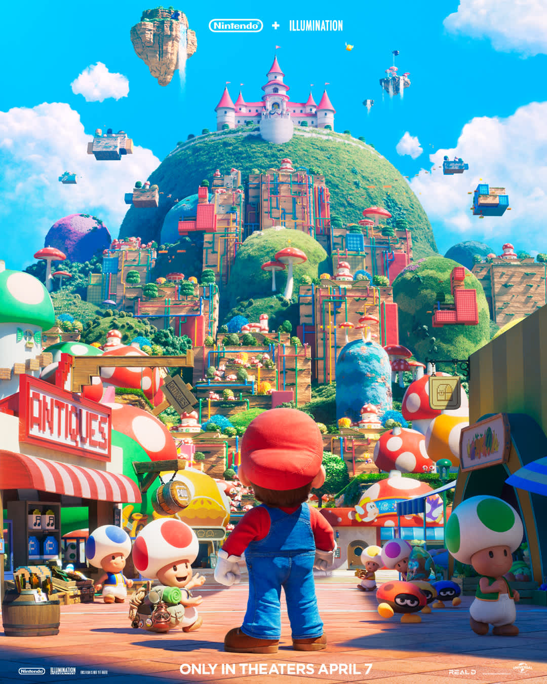 Vibrant Super Mario Kingdom Adventure — phone wallpaper preview