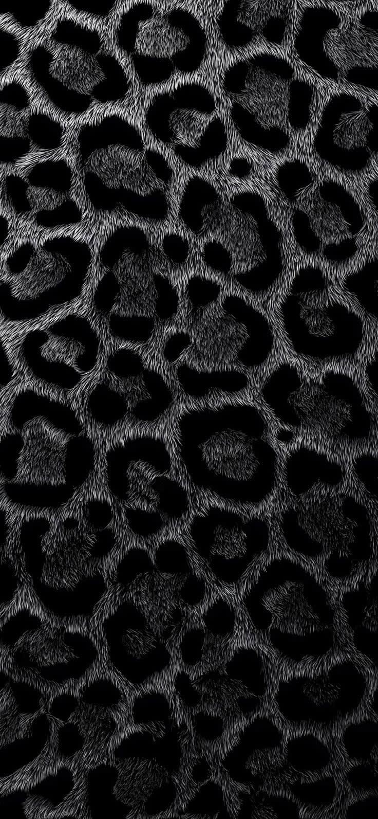 Sleek Monochrome Leopard Fur Pattern — phone wallpaper preview