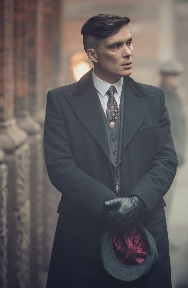 Tommy Shelby's Intense Street Stare — phone wallpaper