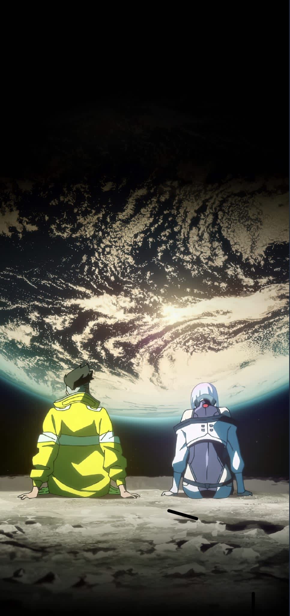Cyberpunk Edgerunners Earth View — phone wallpaper preview