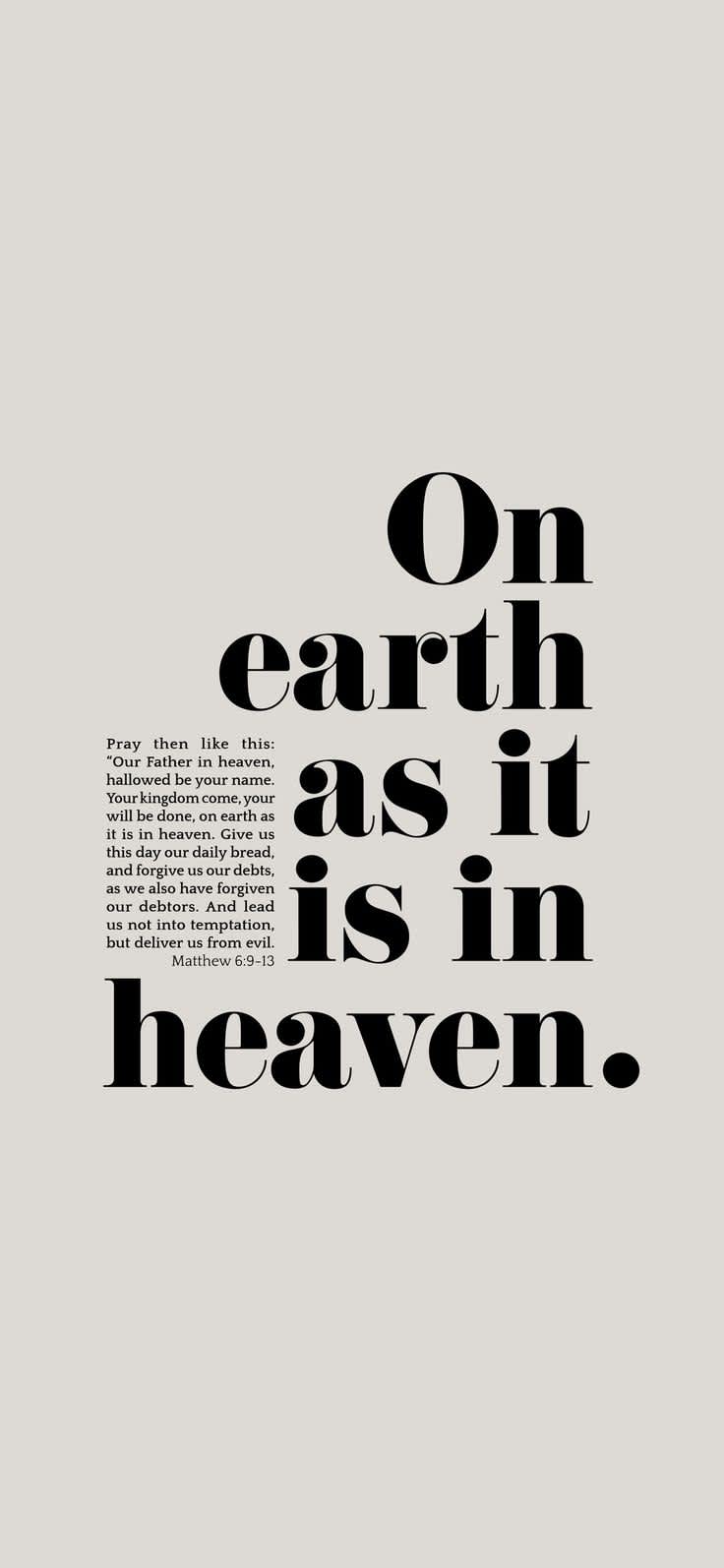 On Earth As It Is In Heaven — phone wallpaper preview