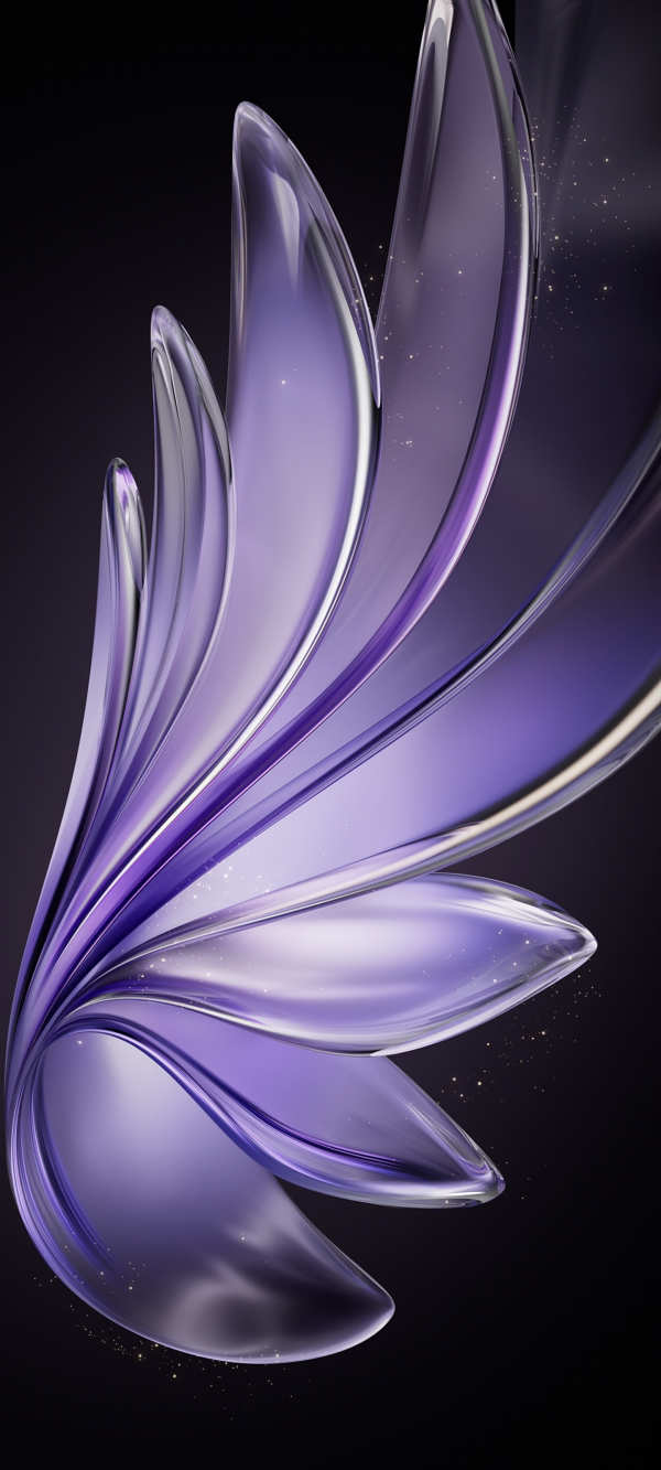 Elegant Purple Glass Flow — phone wallpaper