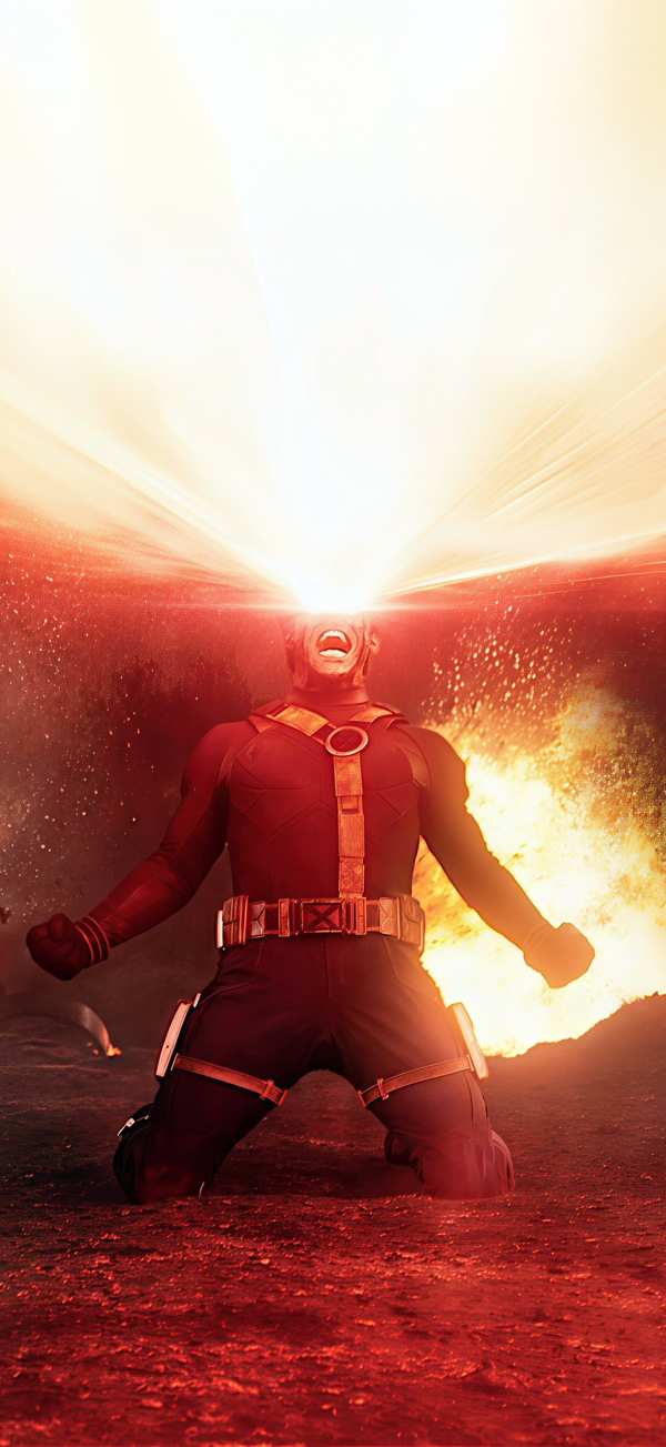 Cyclops Unleashes Optic Blast — phone wallpaper