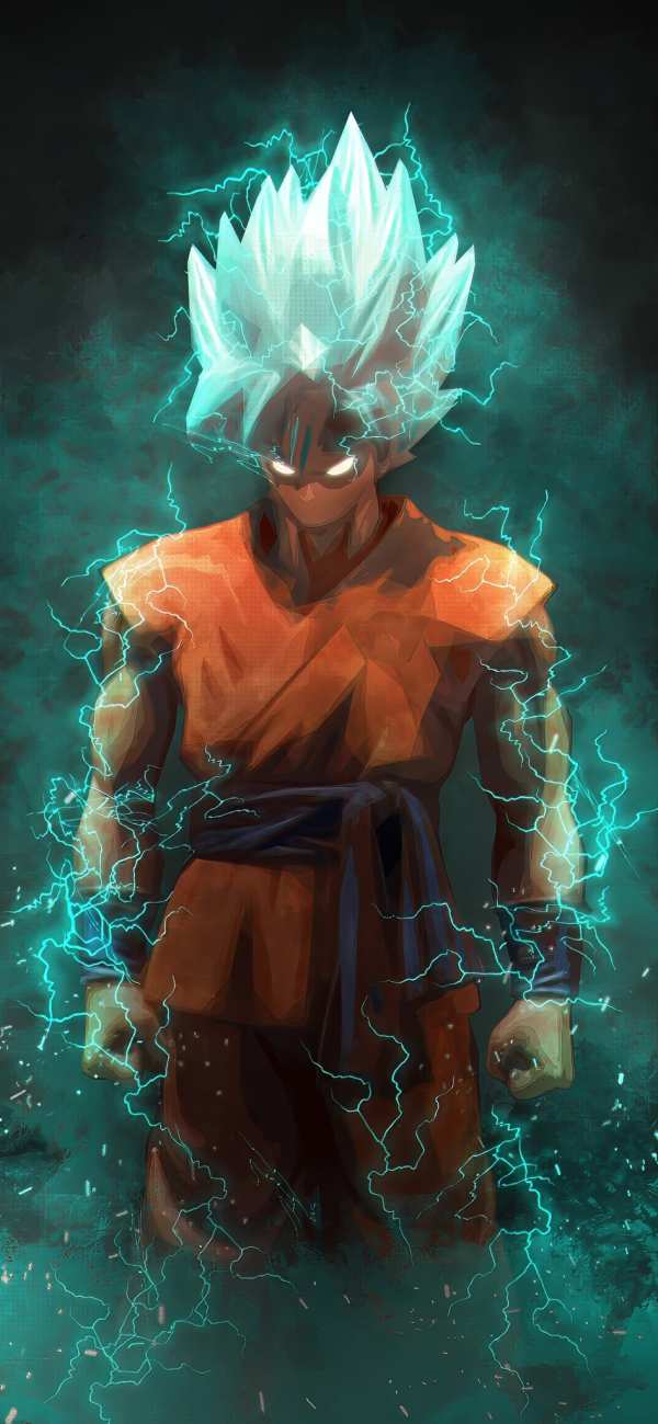 Goku Ultra Instinct Power Aura — phone wallpaper