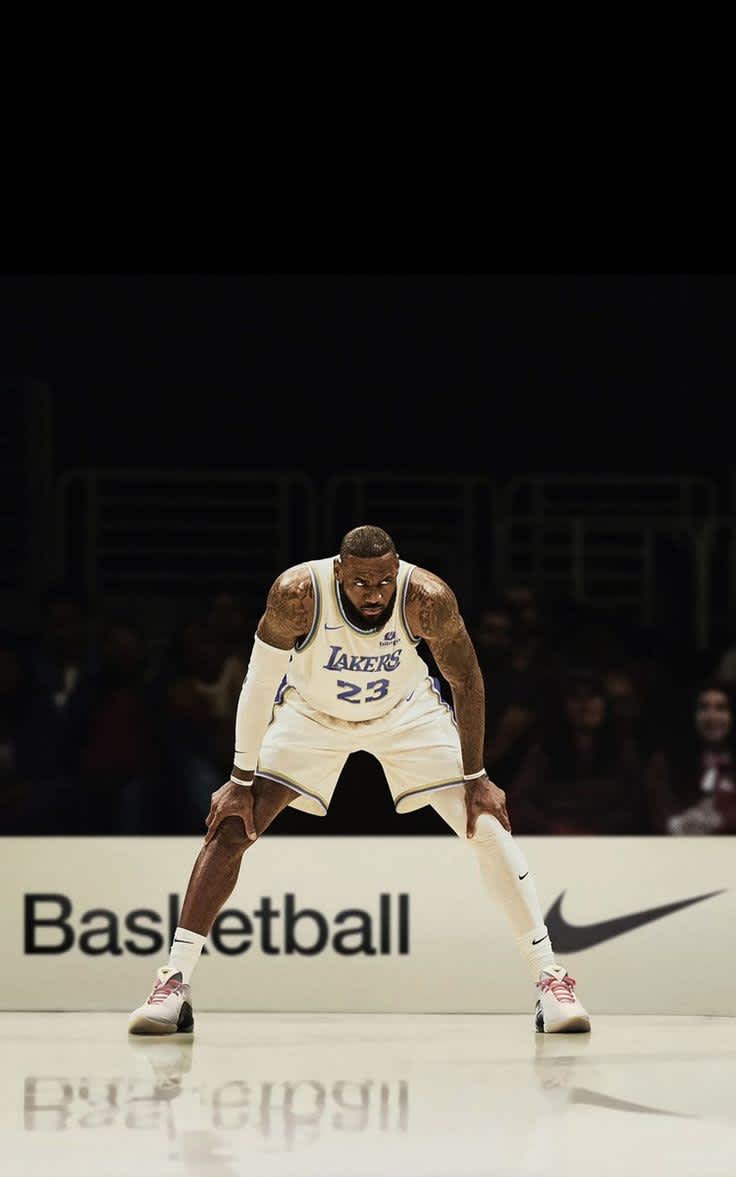 LeBron James Lakers Court Focus — phone wallpaper preview