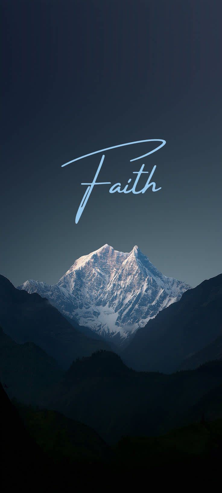 Majestic Faith Mountain Vista — phone wallpaper preview