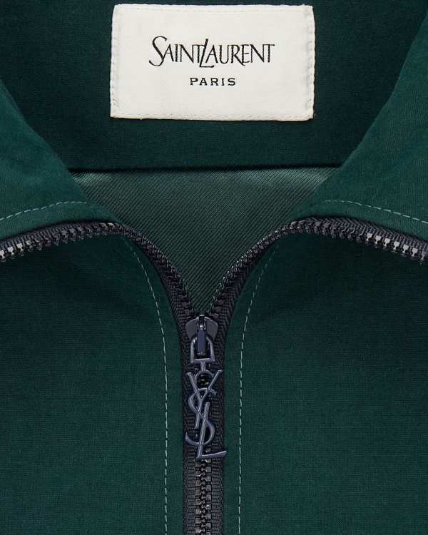 Saint Laurent Green Fabric Detail — phone wallpaper