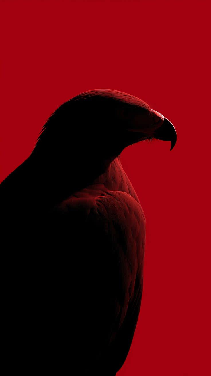 Powerful Eagle Crimson Glow — phone wallpaper preview