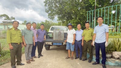 Tiếp nhận và bàn giao cá thể khỉ mặt đỏ thuộc nhóm động vật quý hiếm