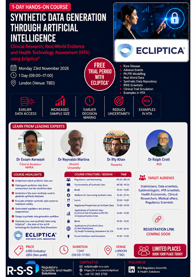Synthetic Data Generation Through Artificial Intelligence course poster
