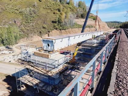 На участке Восточного полигона Междуреченск – Тайшет возводят новый мост через реку Канзыбу