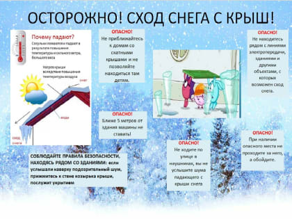 Осторожно! Возможен сход снега с крыш!