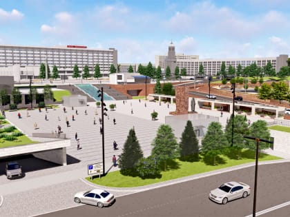 Разобрали все: на Театральной площади Красноярска начали строить подземную парковку