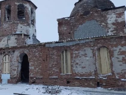 В селе Подсосном полуразрушенный Богоявленский храм готовят к консервации