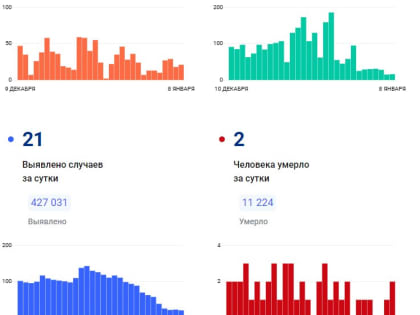 За вчерашний день коронавирусом заболел 21 красноярец, 2 человека умерли