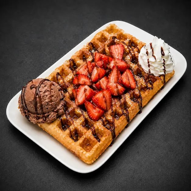 Waffel Erdbeer-Schoko