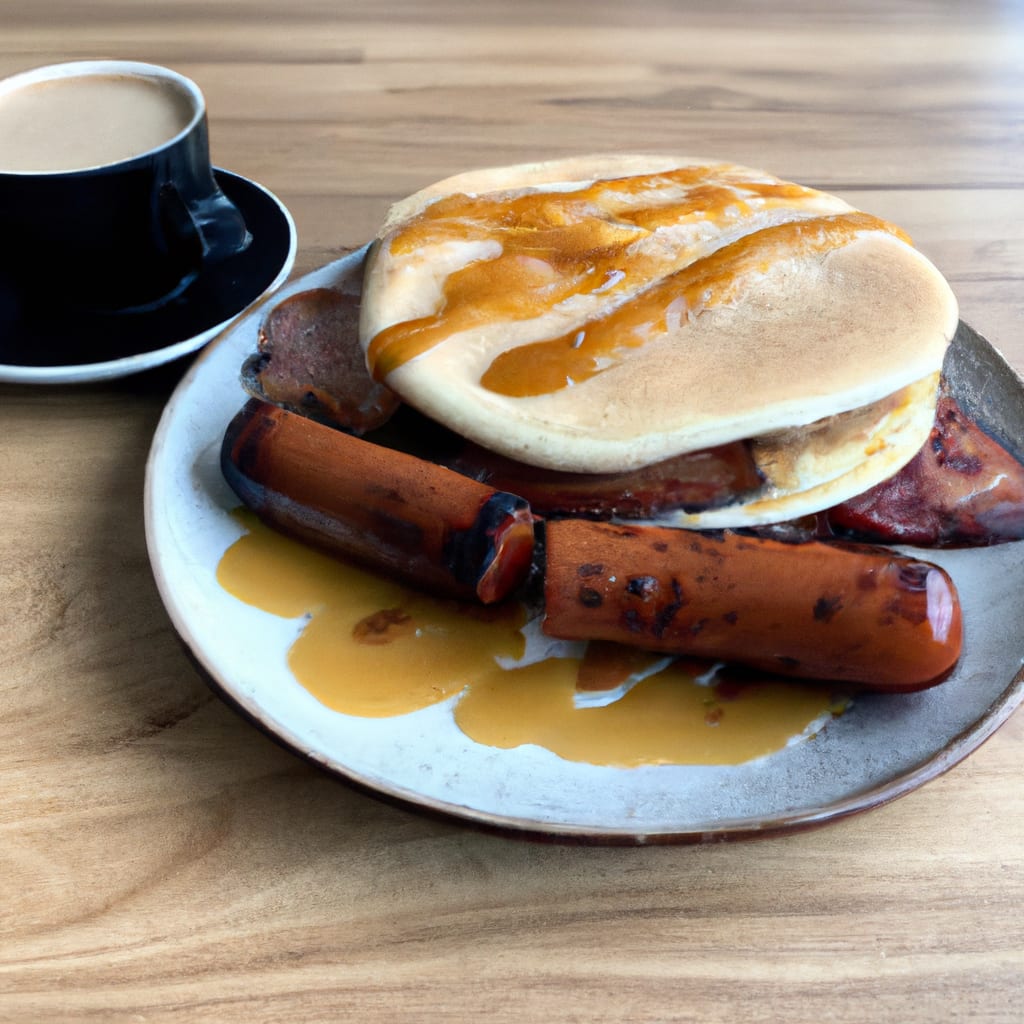 sausage pancake sandwich	aka pancake breakfast sandwich