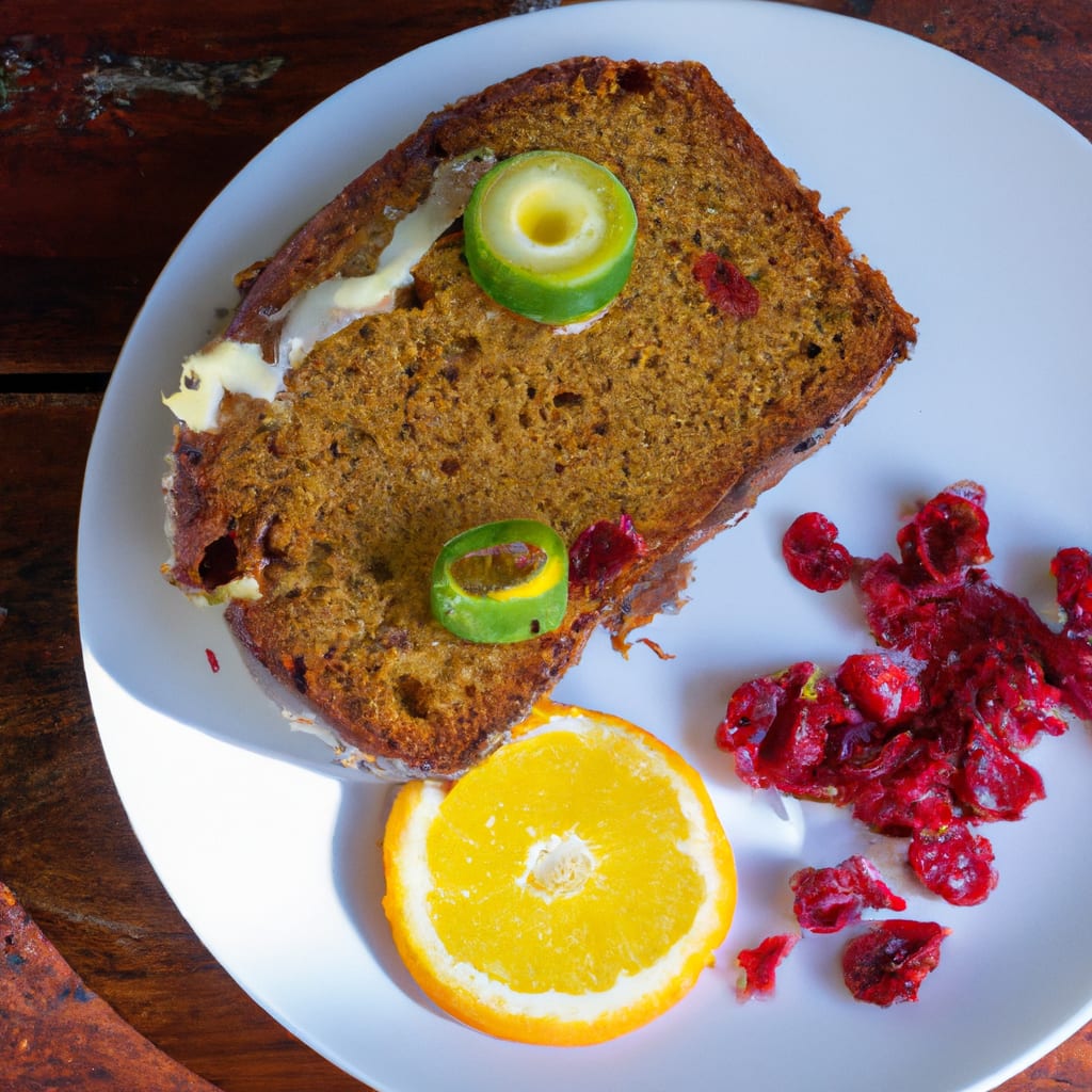 Citrus Cranberry Zucchini Bread with Orange