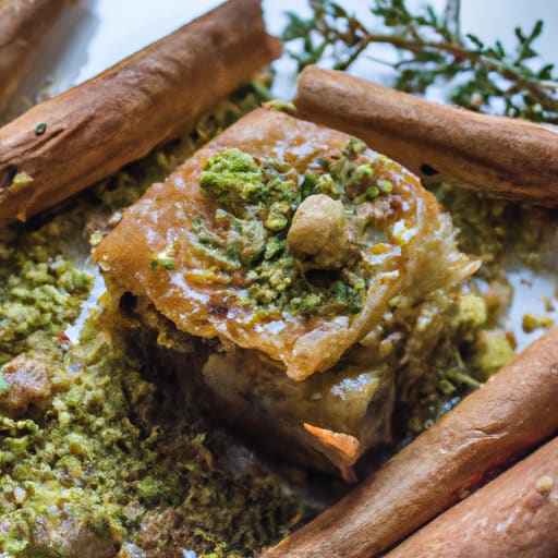 Greek Baklava with Honey and Mediterranean Flavors